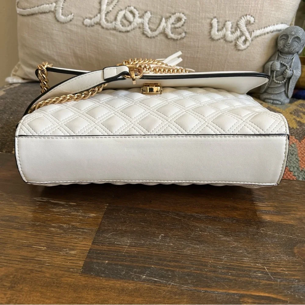 ❗️SOLD ❗️Tory Burch Fleming White Leather Flap Chain Convertible ShoulderBag - Picture 8 of 17